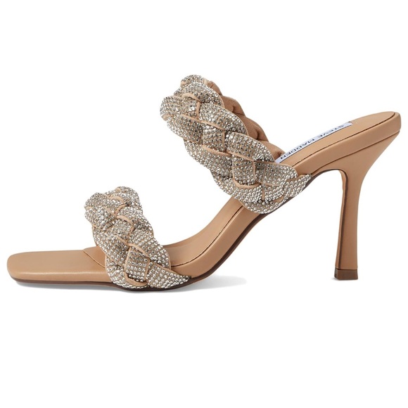 Steve Madden Tan Braided Heeled Mules - Picture 3 of 6